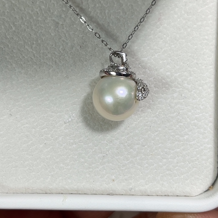 淡水珍珠颈饰银S925镶嵌