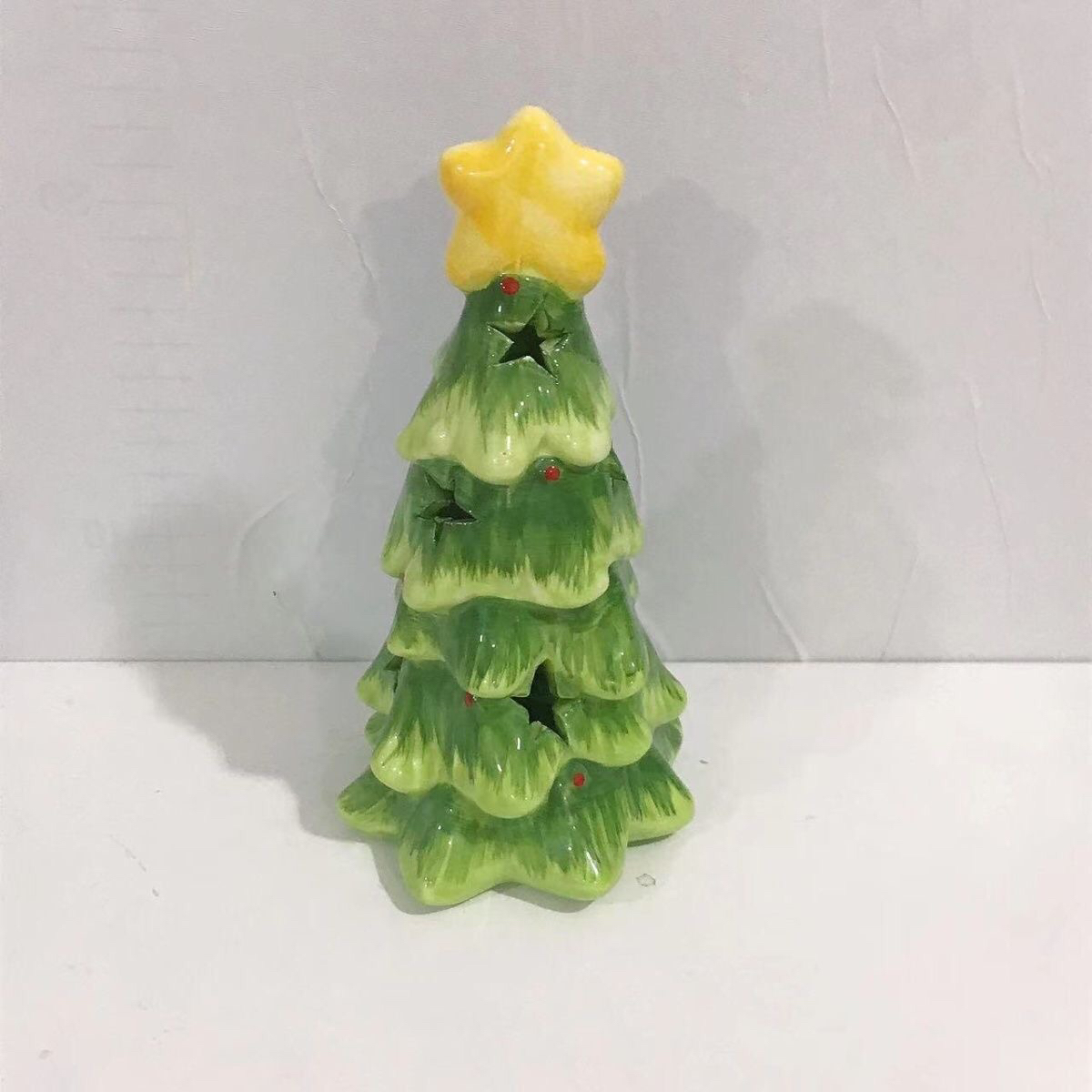 圣诞树夜灯ins陶瓷星星小夜灯房间卧室桌面装饰摆件工艺品送礼