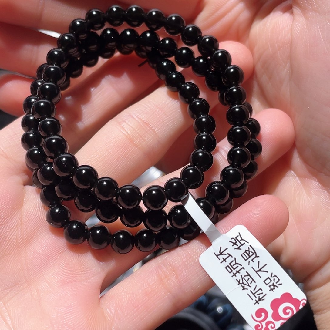 黑曜岩手链未镶嵌C****_