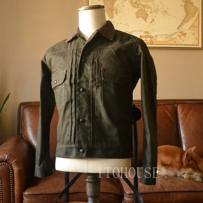 ITOHOUSE出品BIG W 重磅油蜡牛仔服纯毛法兰绒内里