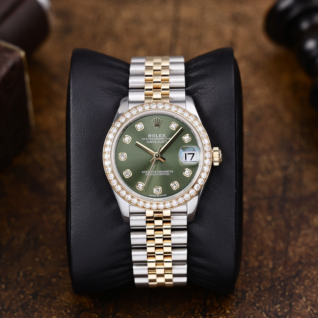95新 Rolex/劳力士 278383橄榄绿盘面 原装钻圈钻刻 31mm 单表