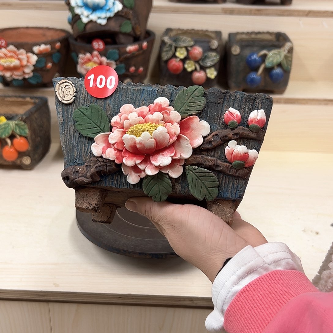 紫砂花盆100号内囗 14.5×11外高10
