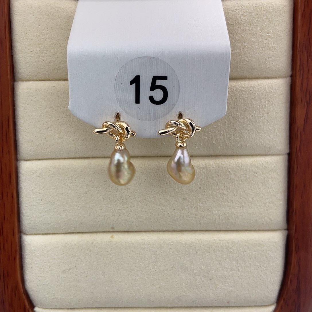 海水珍珠耳饰银S925镶嵌