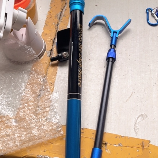 海神短节支架杆2.4米带后挂羊角头