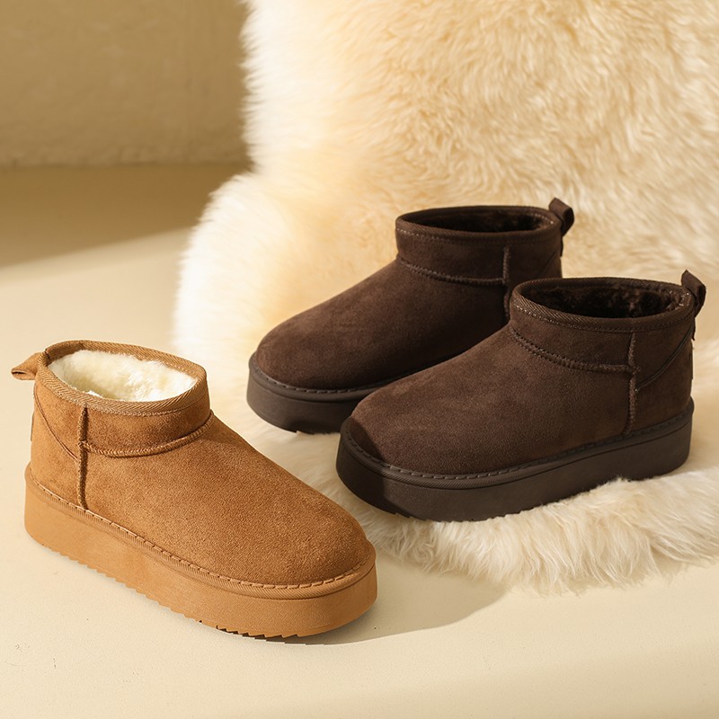 【运费险】2025新款冬季雪地靴毛一体短筒加厚绒雪地棉鞋防滑棉鞋女