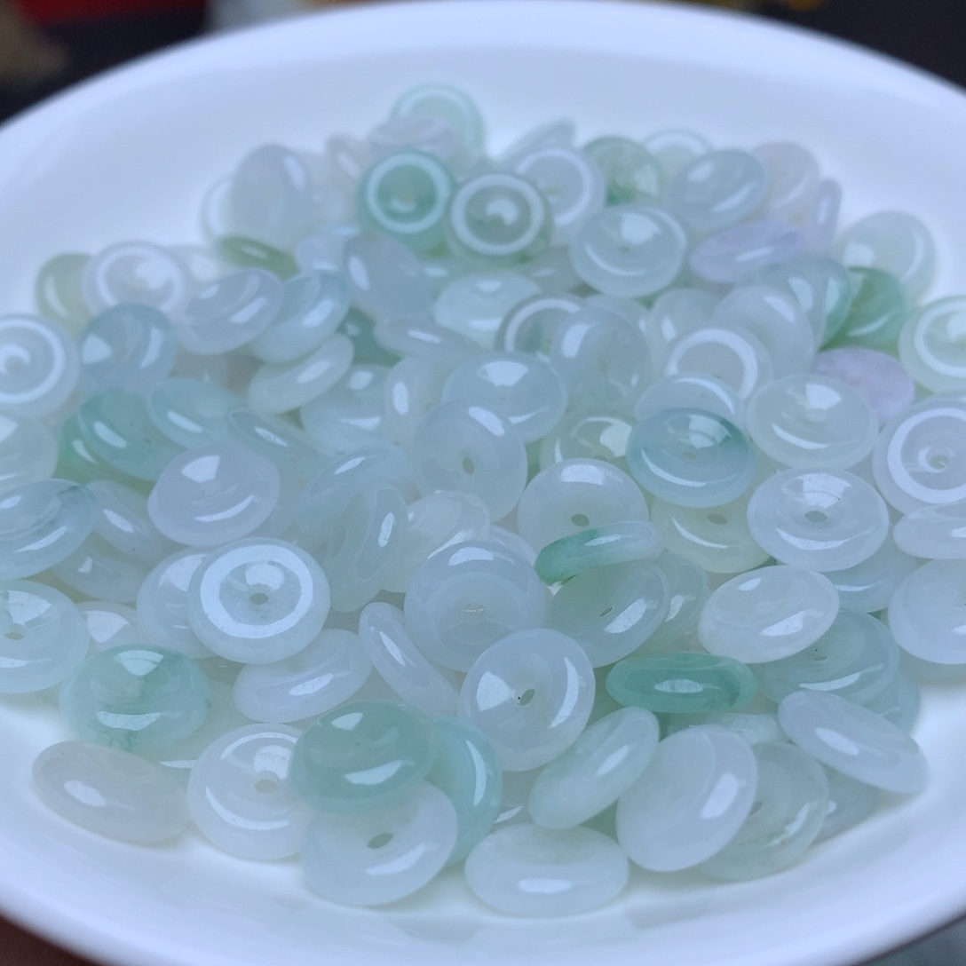 【闪购商品】翡翠手链未镶嵌卡9冰平安扣10个