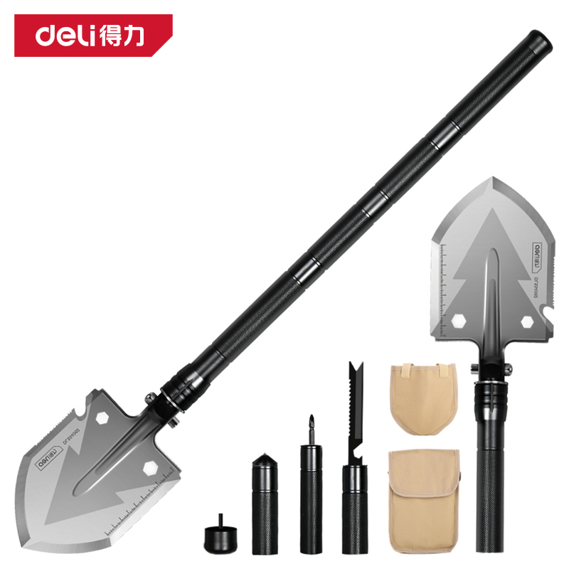 多功能军版工兵铲兵工铲高锰钢户外生存防身车载折叠锰钢加厚 