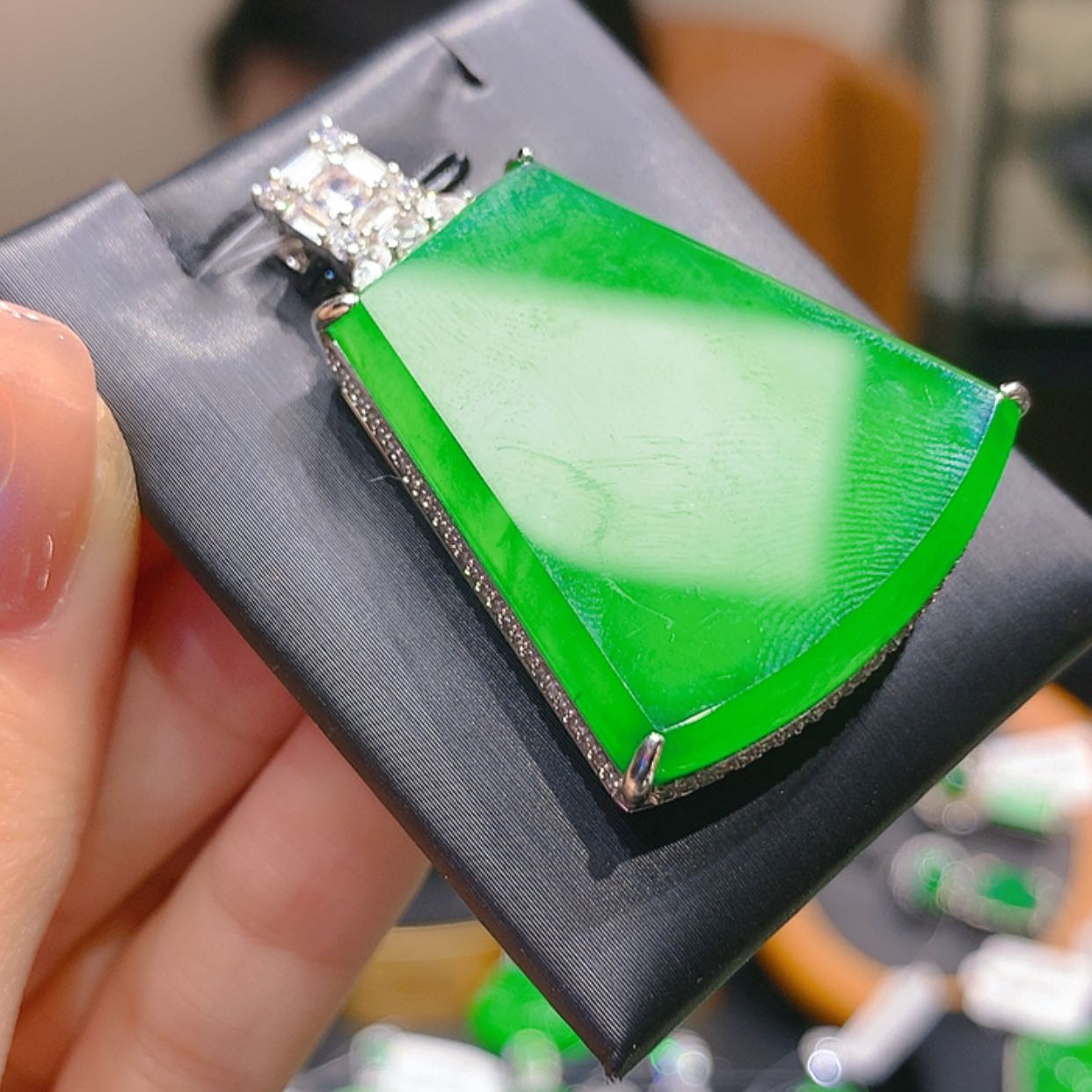 【闪购商品】翡翠银S925镶嵌颈饰4柒姐