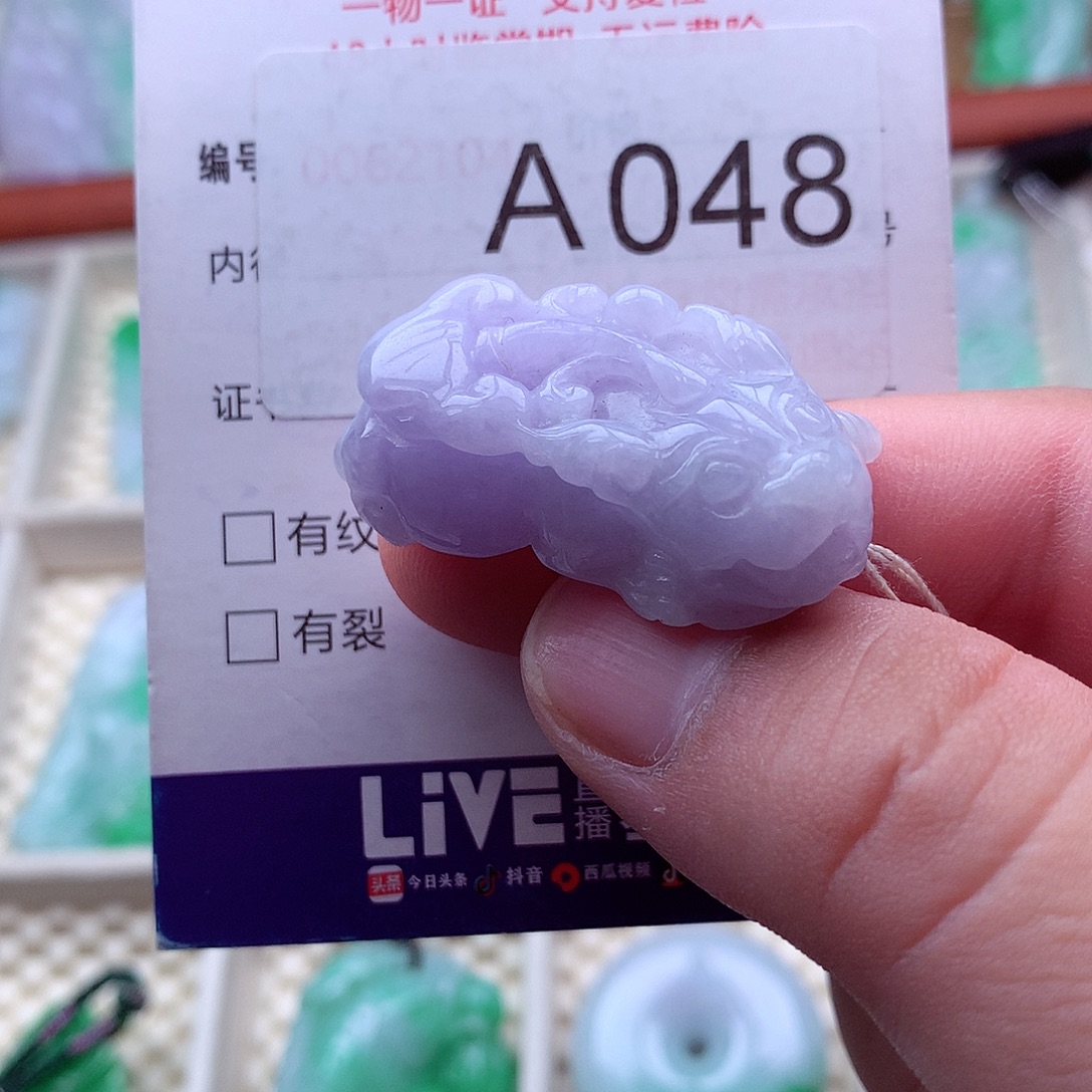 翡翠未镶嵌吊坠(不含链)