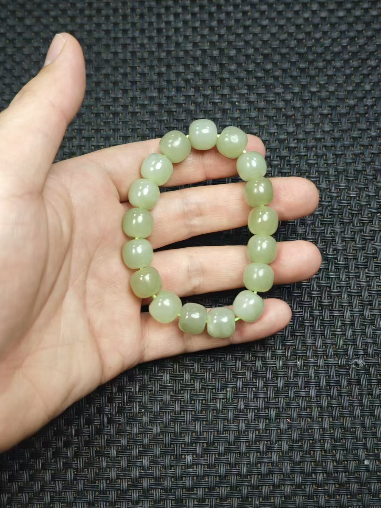 天然和田玉老料老型卡12mm手串2.17清货1