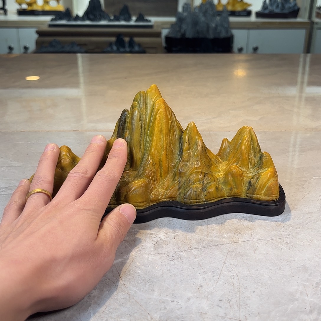 g***c陶灵璧石手工雕刻奇石摆件