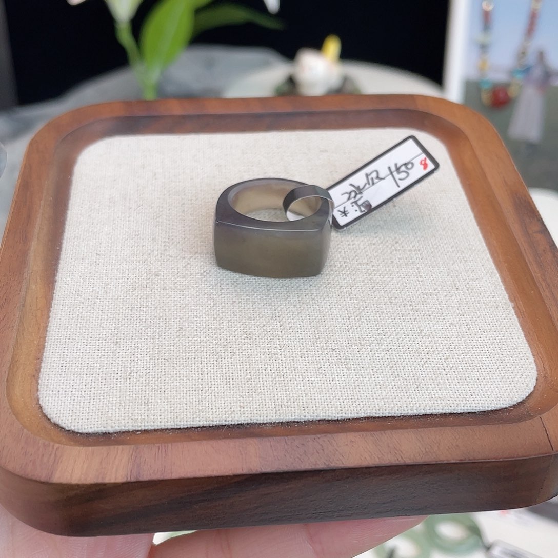 和田玉未镶嵌戒指U26冰欠马鞍17不退换