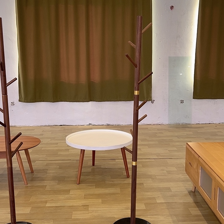 北美福利黑胡桃木衣帽架不退不换