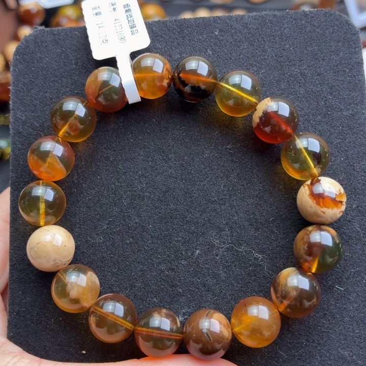 琥珀未镶嵌珠宝奇石11.2mm多宝
