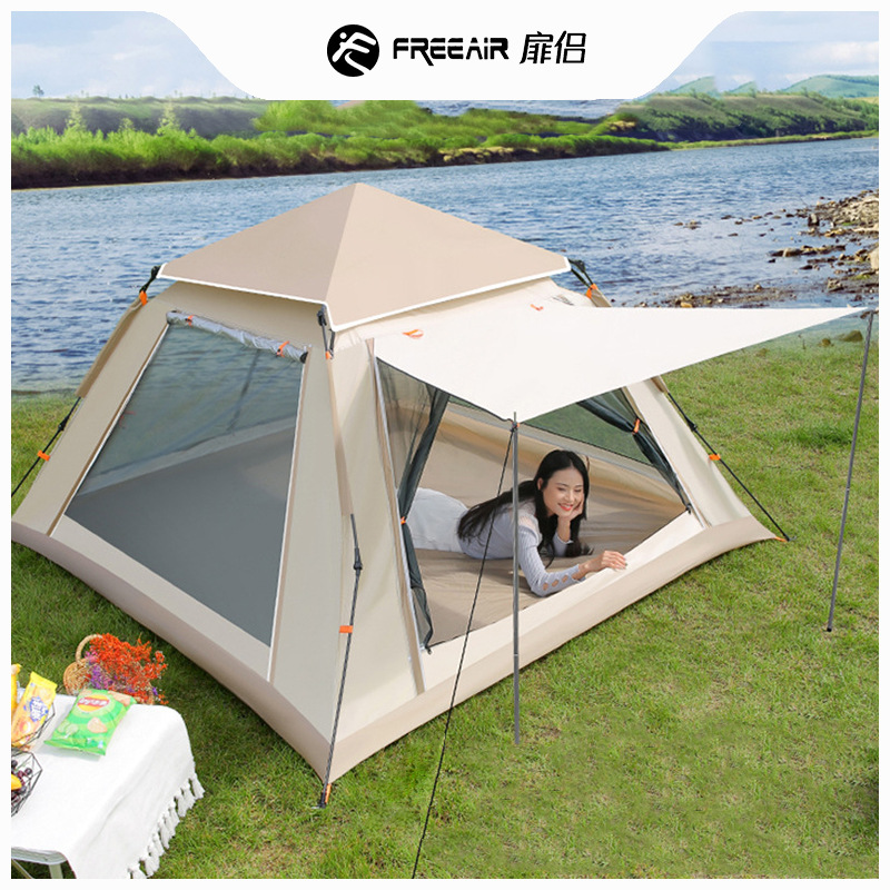 户外全自动加厚速开防风暴雨公园帐篷野外露营便携式可折叠帐防晒
