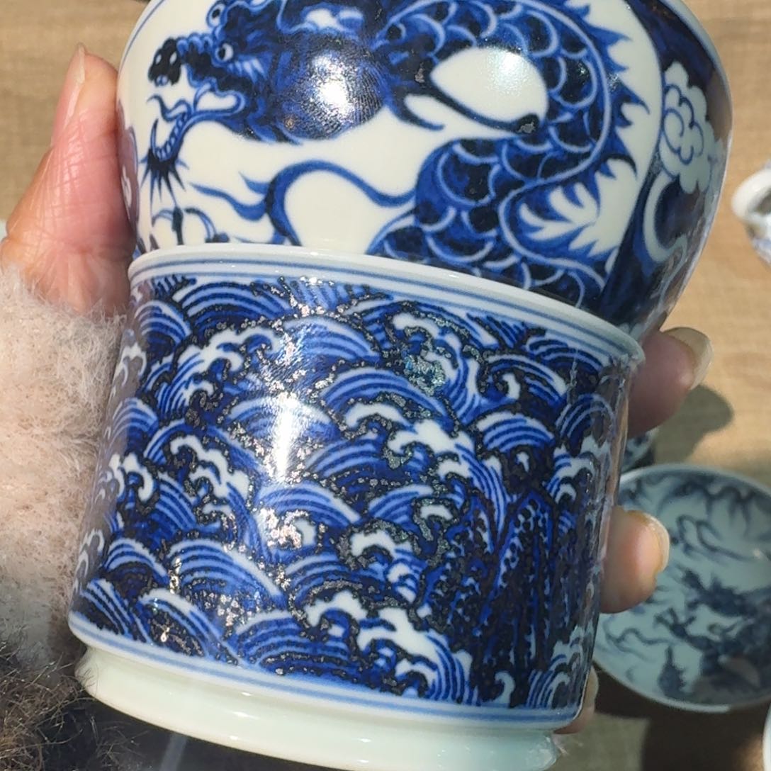 扬****司景德镇陶瓷手绘单杯两只