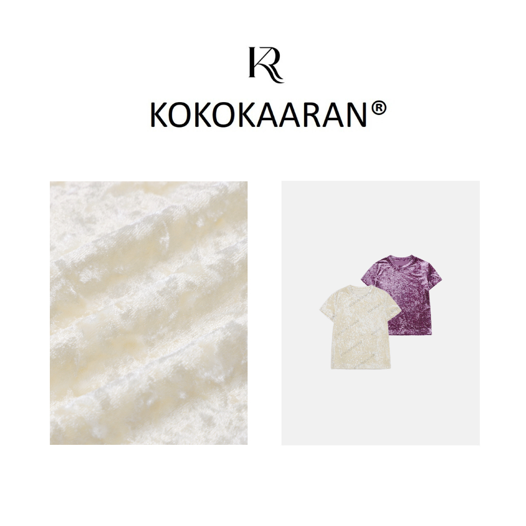 kokokaaran/可可咔伦 “钻石丝绒” 高级感极简圆领短袖T恤SH250137