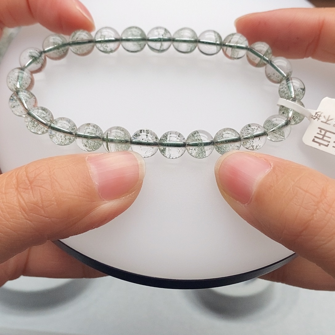 柠***酸水晶未镶嵌手链绿幽灵手链