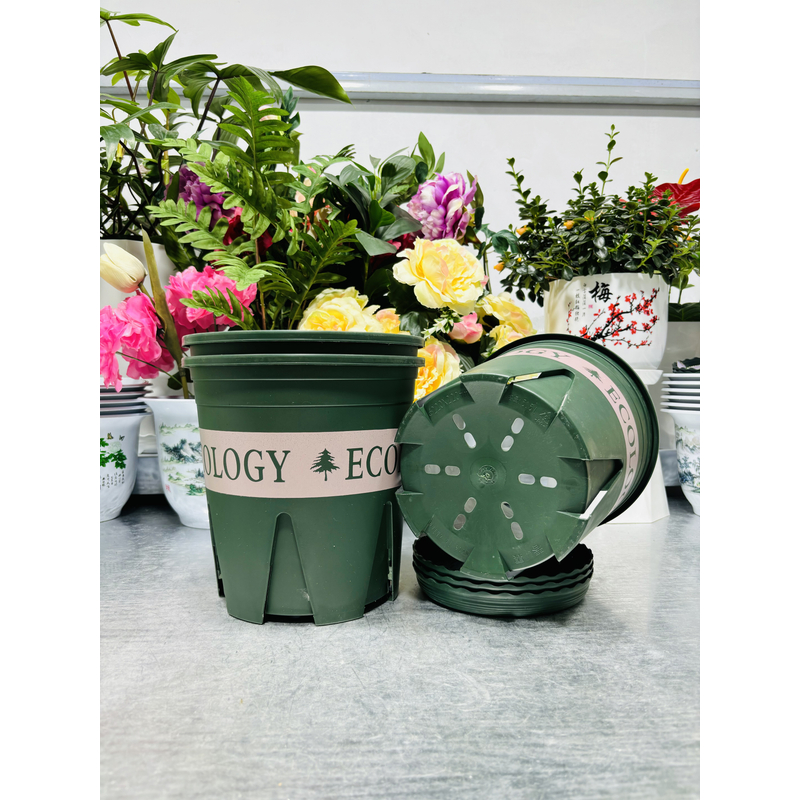 （3个带托盘）220绿色二代控根花盆>口径22厘米高22厘米