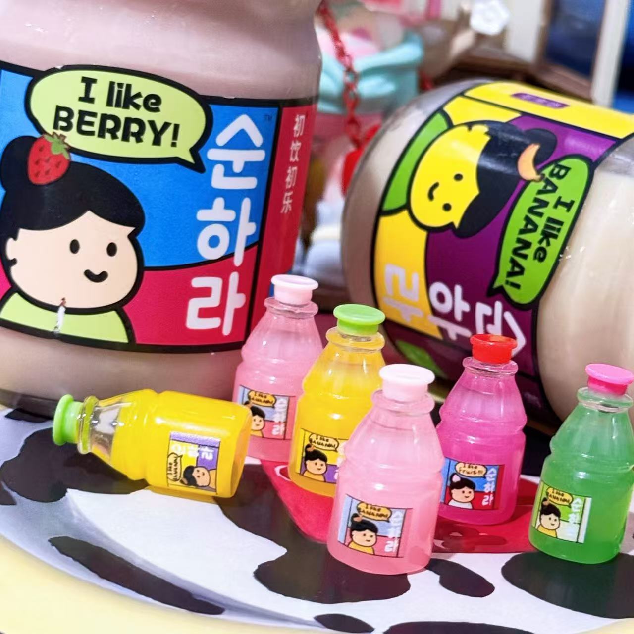 【定制】初饮多巴胺饮料瓶 高货仿真娃屋食玩diy树脂配件模型