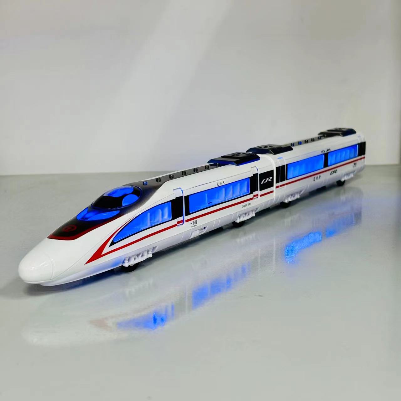 合金声光复兴号高铁两节双开门回力车