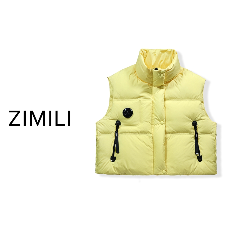 亮哥欧货女装《温暖感•爱玛橙•马甲》高蓬松90白鸭羽绒马甲FS627-12