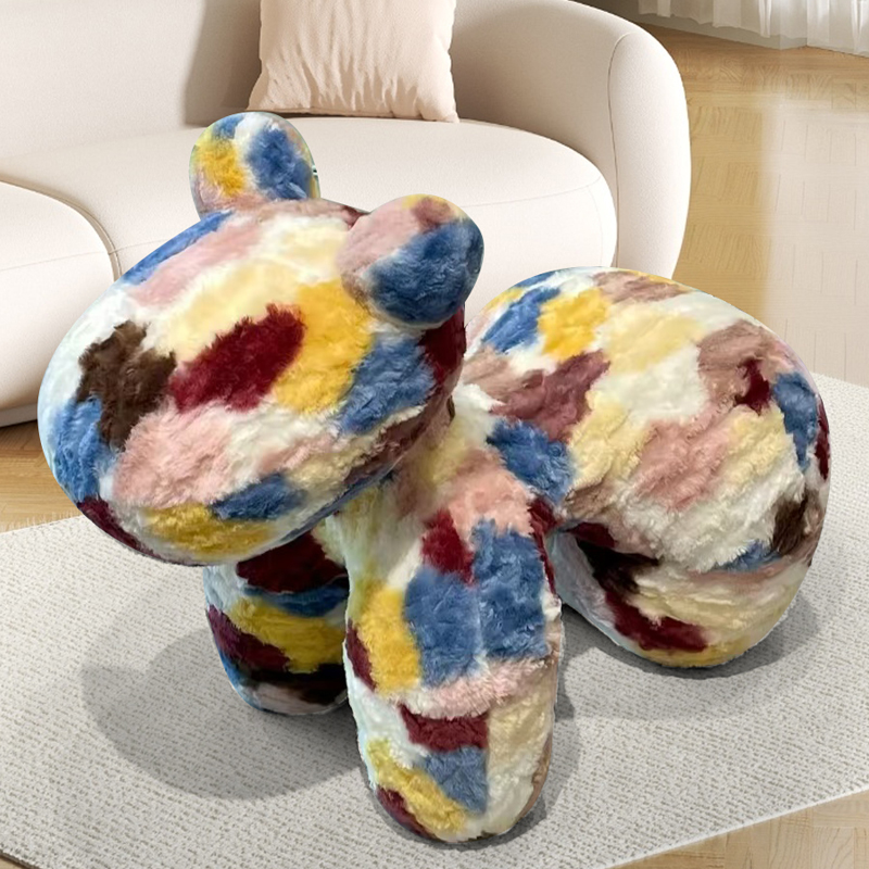 带轮小马椅子网红动物座椅乔迁礼物卡通儿童坐凳家用客厅儿童沙发