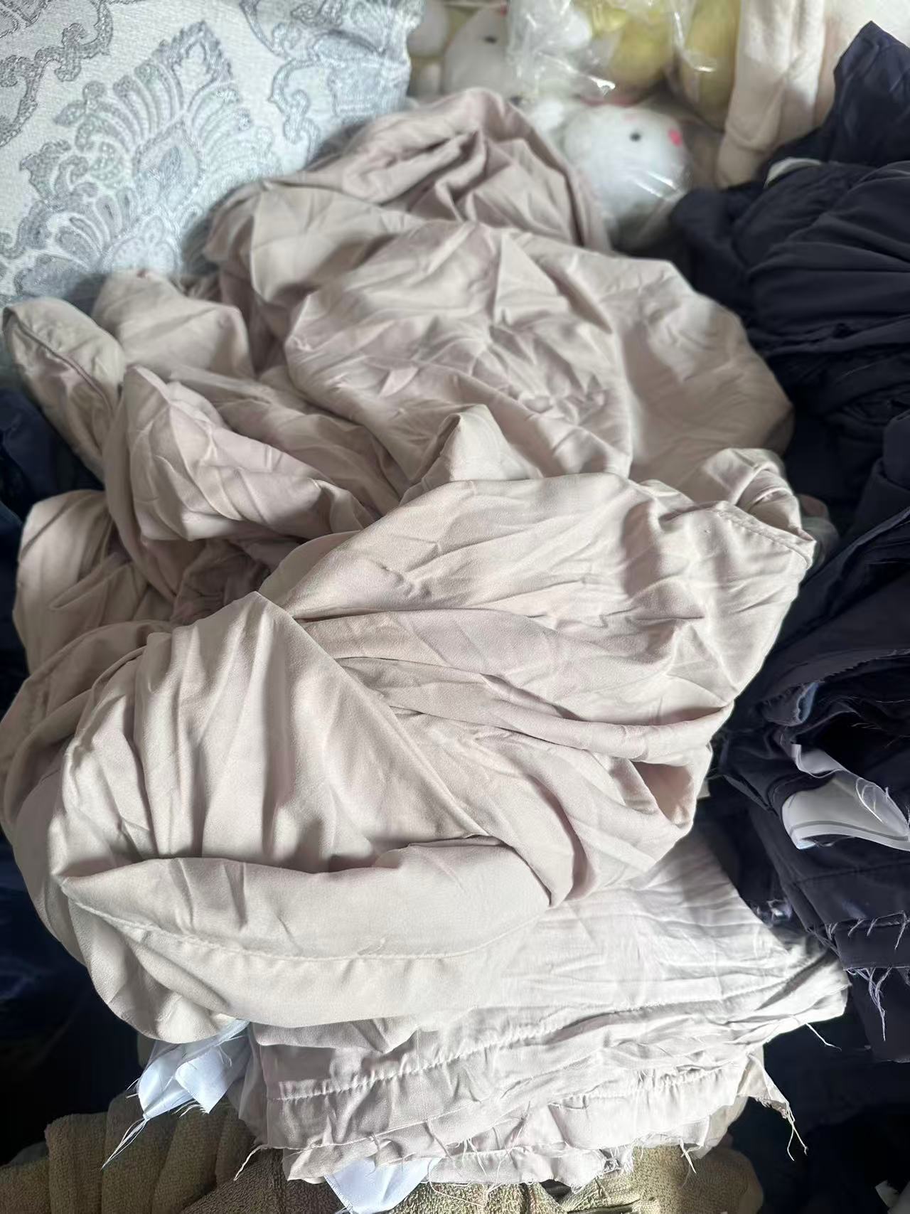 《兵哥外贸》3楼150×210卡其色化纤超软无拉链床垫套 发一个