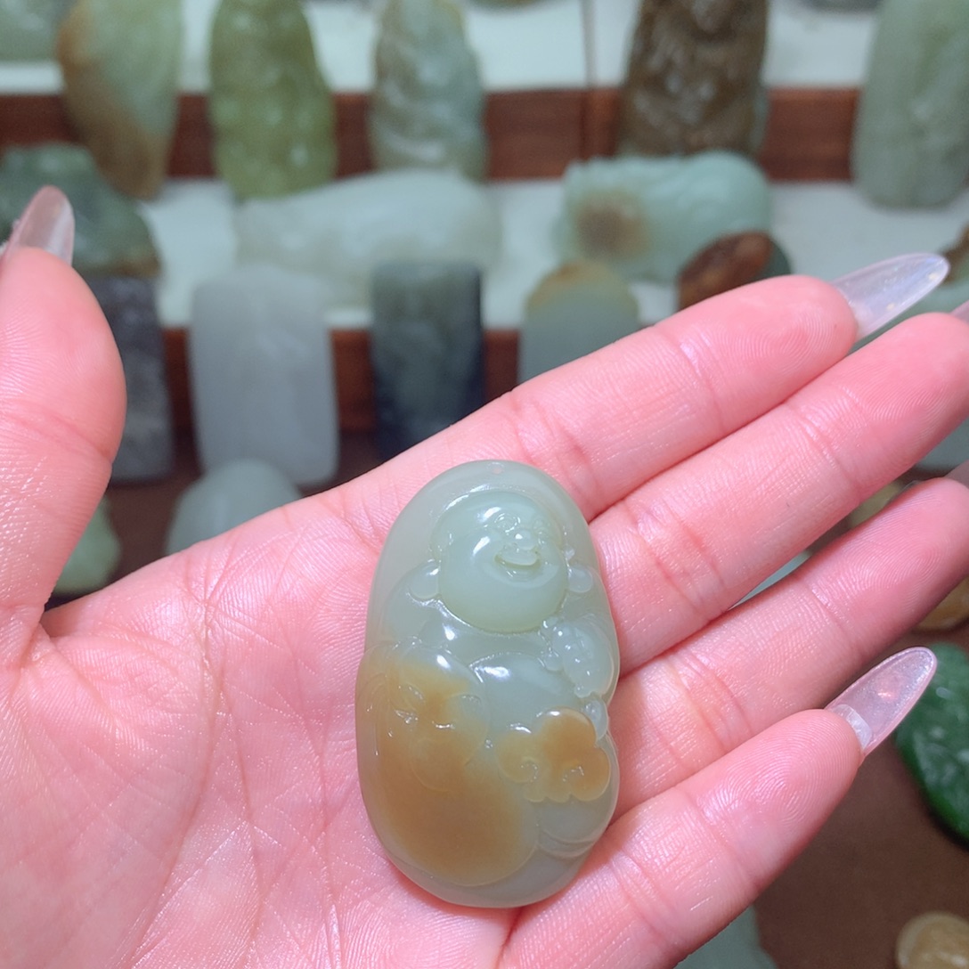 和田玉未镶嵌吊坠(不含链)