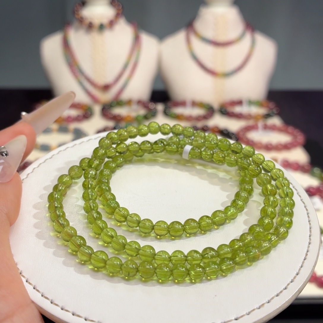 碧玺手链未镶嵌天然碧玺