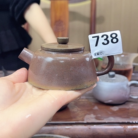 戬谷龙窑坭兴陶柴烧茶壶738