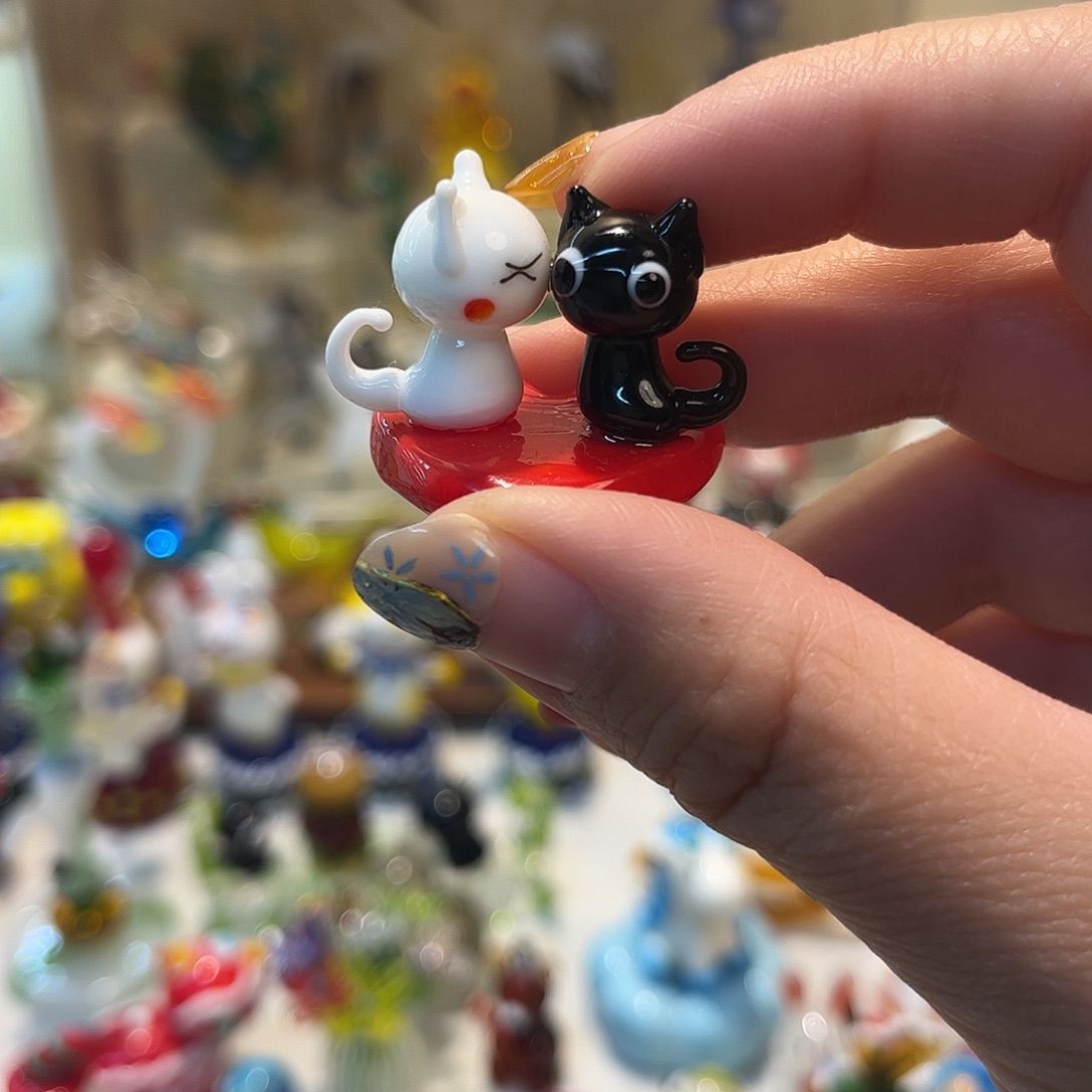 琉璃手工艺品小猫