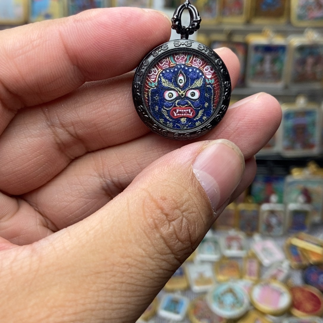 吊坠纯手绘大黑天