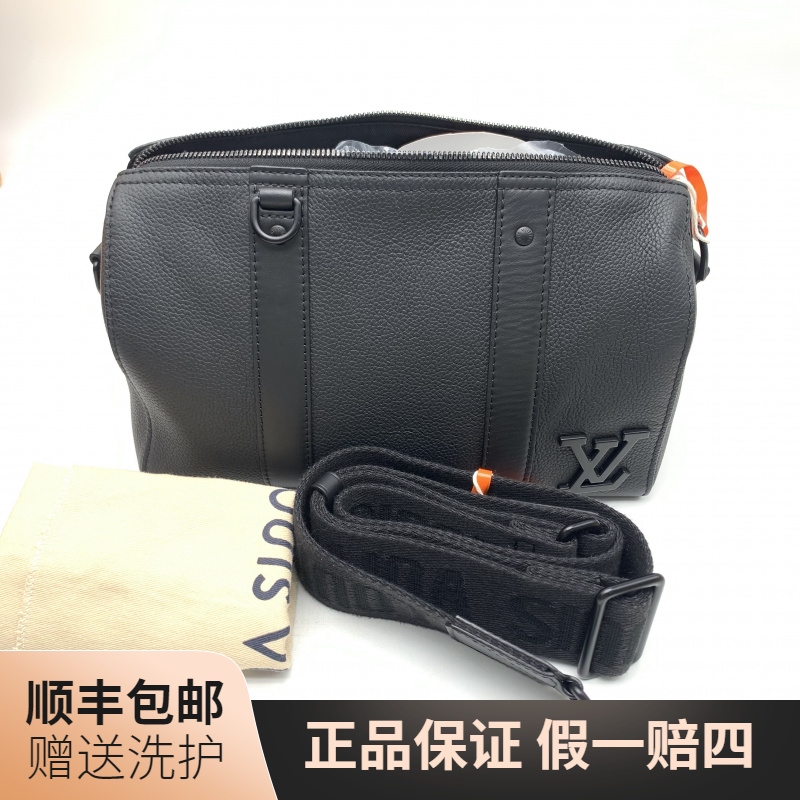 95新 LouisVuitton/路易威登 LV黑色KP27斜挎包/10018227休闲时尚