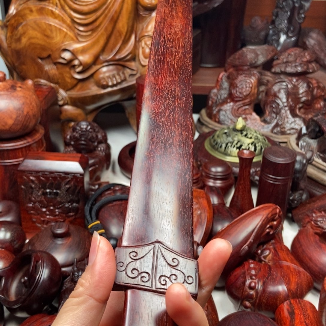 小叶紫檀把件天*印度小叶紫檀