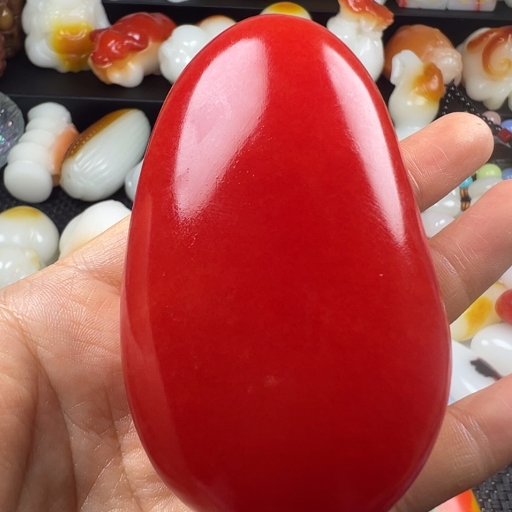 新疆戈壁五彩石金丝