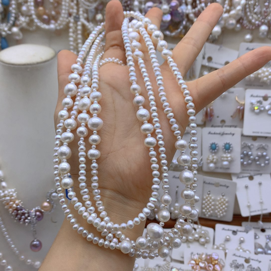 人***戏合金淡水珍珠项链耳饰