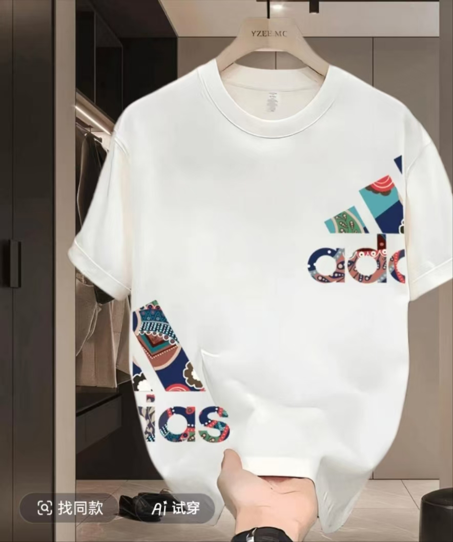 【一折粉丝福利】2025春夏新款奢品男女同款重磅情侣时尚休闲T恤-3