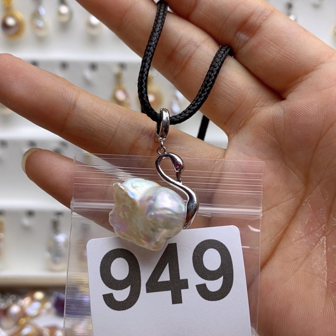 淡水珍珠颈饰银S925镶嵌949