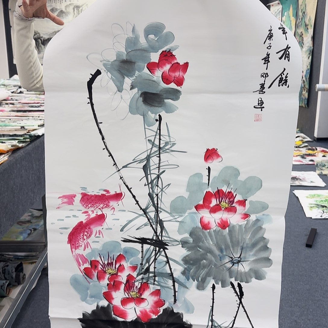 国画作品小姐姐放漏中