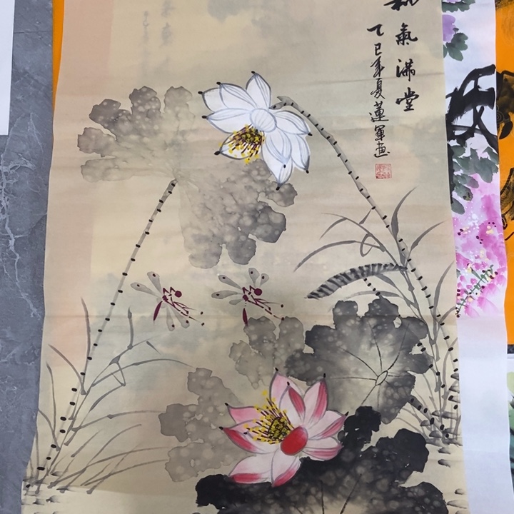 枕书斋画廊的直播间