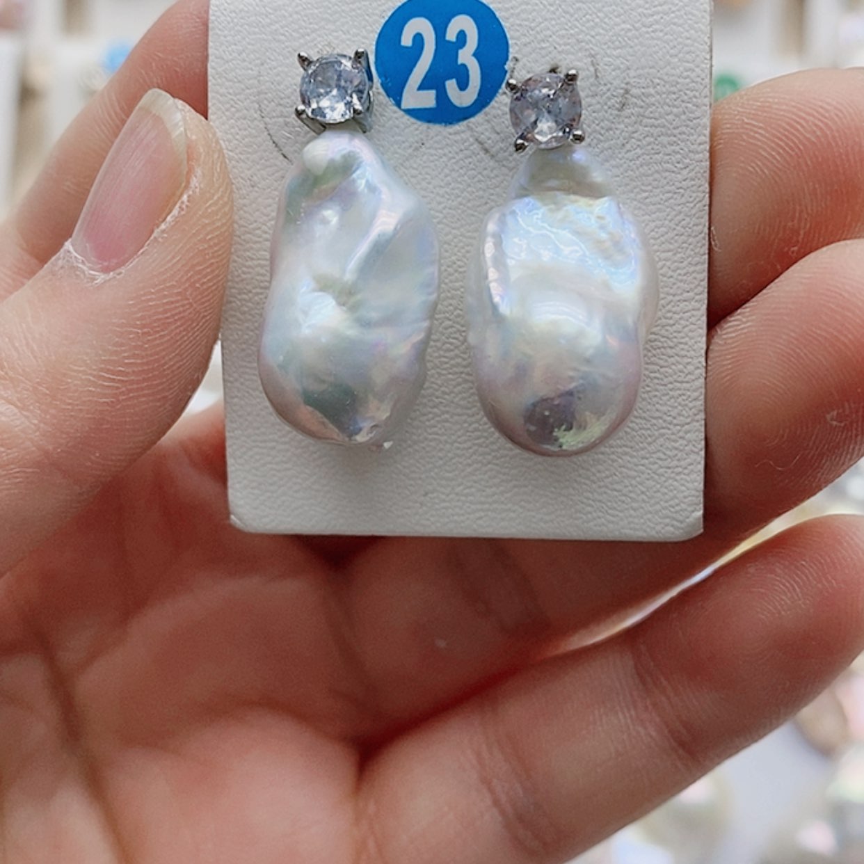 【闪购商品】淡水珍珠耳饰银S925镶嵌