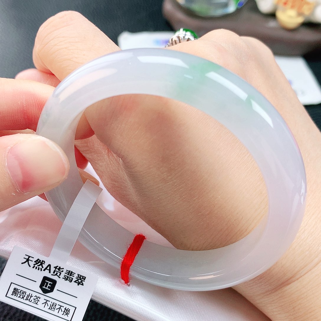未镶嵌手镯翡翠54冰胶