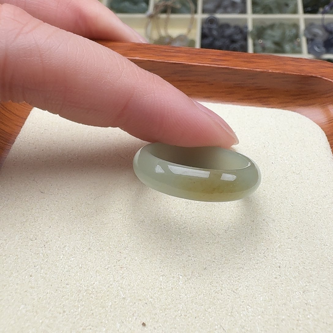 和田玉戒指未镶嵌白***家