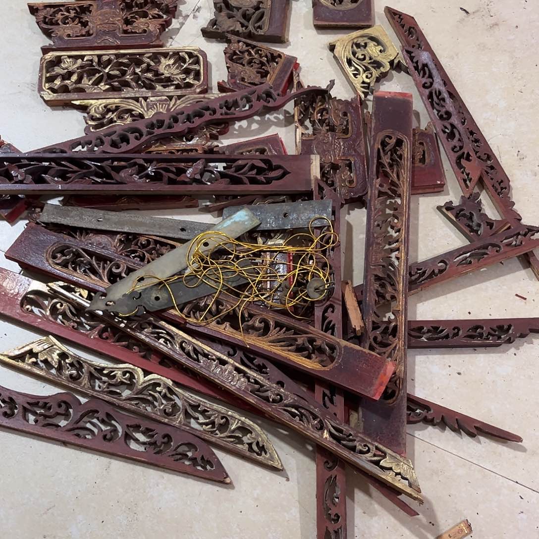 五***马香榧木木雕.花板.家具.古建构件.卡子花.结子