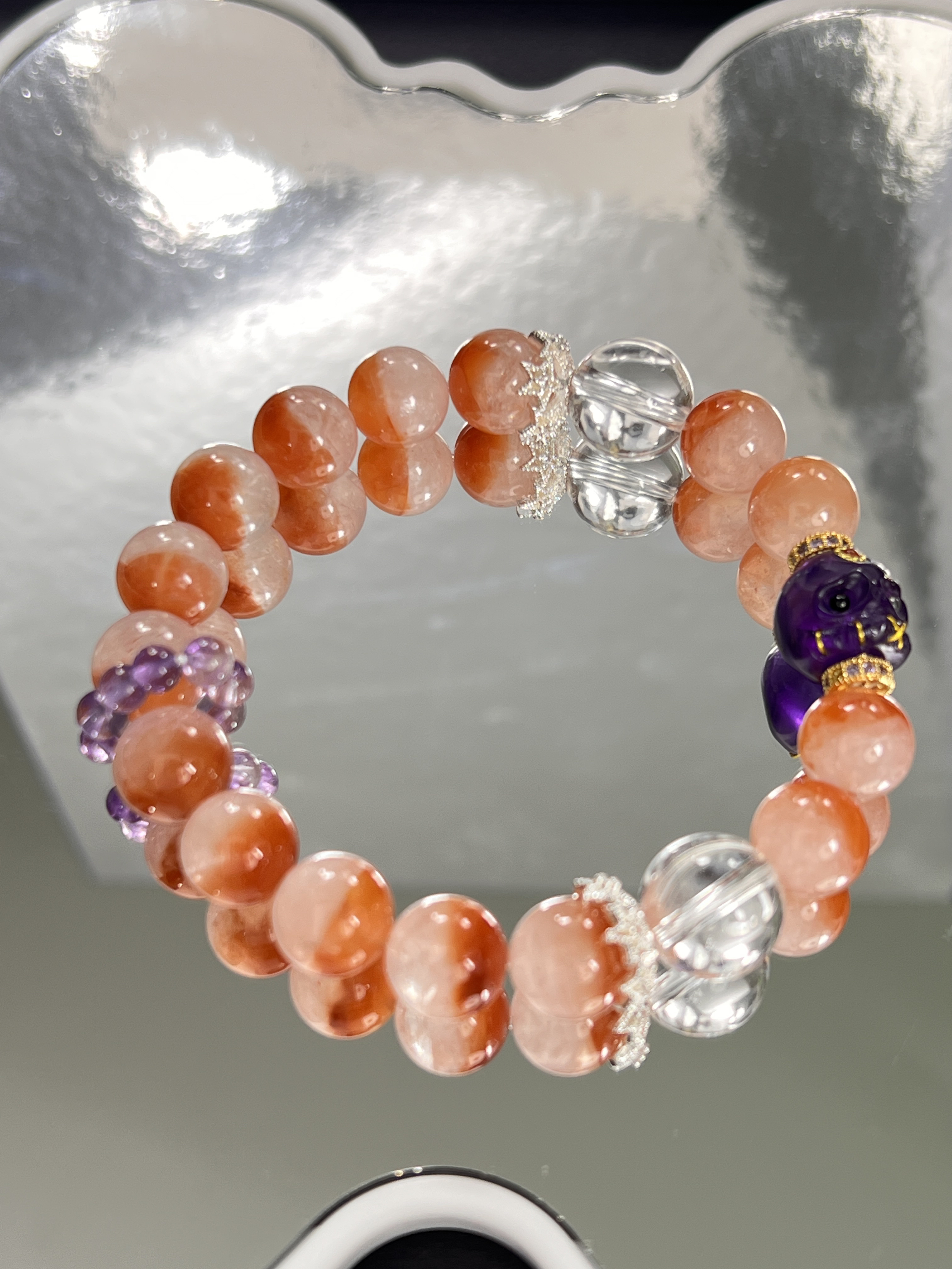 YJ［邂逅］天然水晶手串智慧 学业 贵人0123