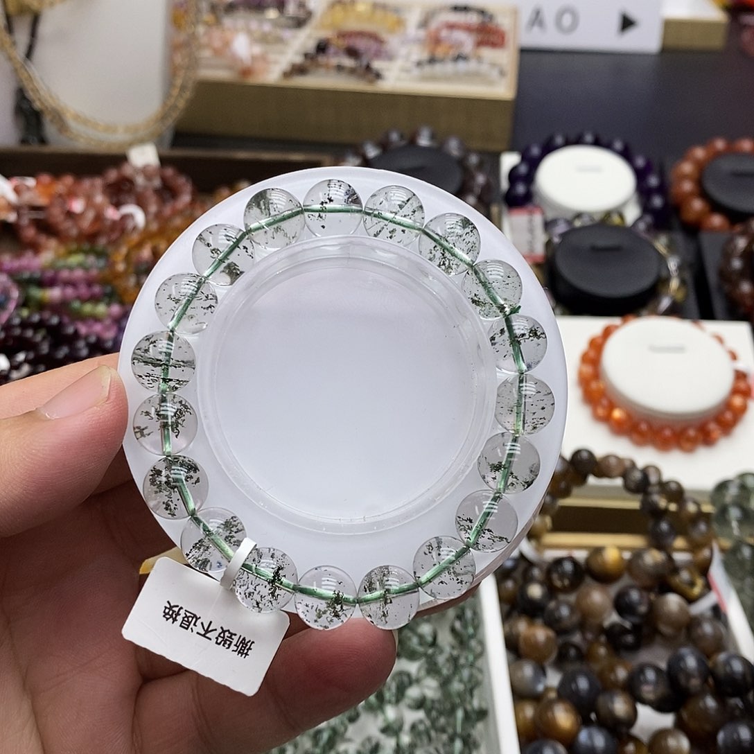 水晶手串未镶嵌小*猪绿幽灵满天星