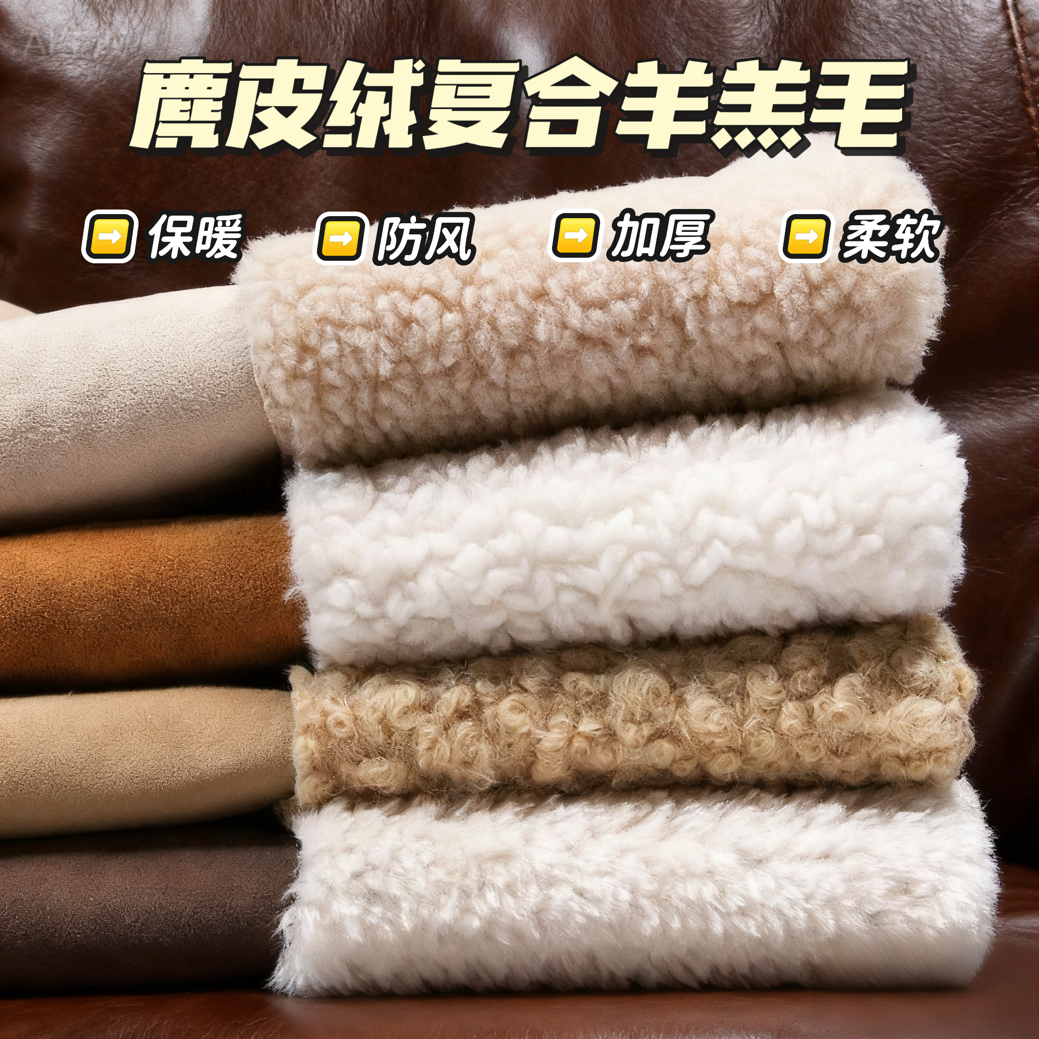 直播各种皮毛一体面料加厚冬季保暖大衣外套报到名字拍链接