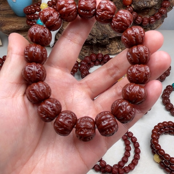 猴头核桃吊坠阿**琦龙纹八棱15➕