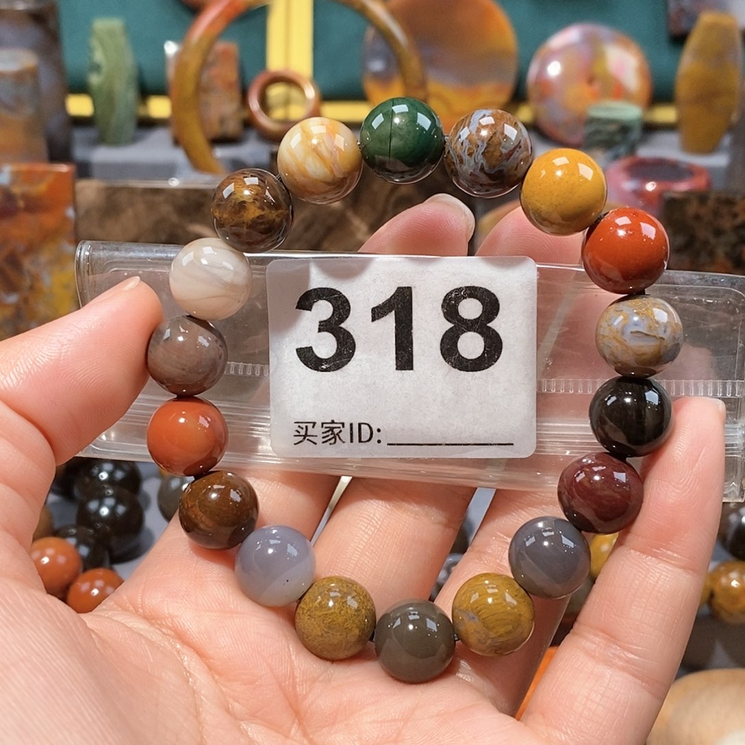 硅化玉天然北票硅化玉手串未镶嵌天然北票硅化玉手串